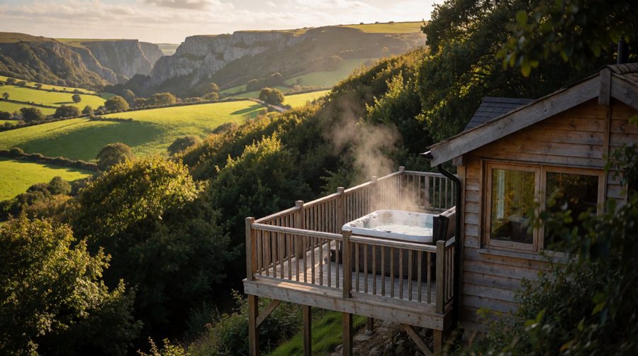 Lodges Near Cheddar - Hot Tubs, Caves and Cliff-Top Walks