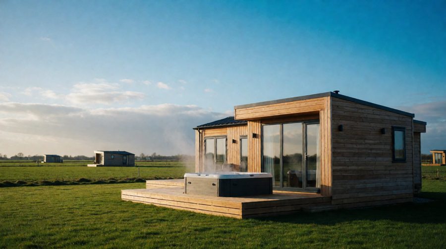 Skegness lodges sit in flat Lincolnshire farmland, a few minutes from the sea